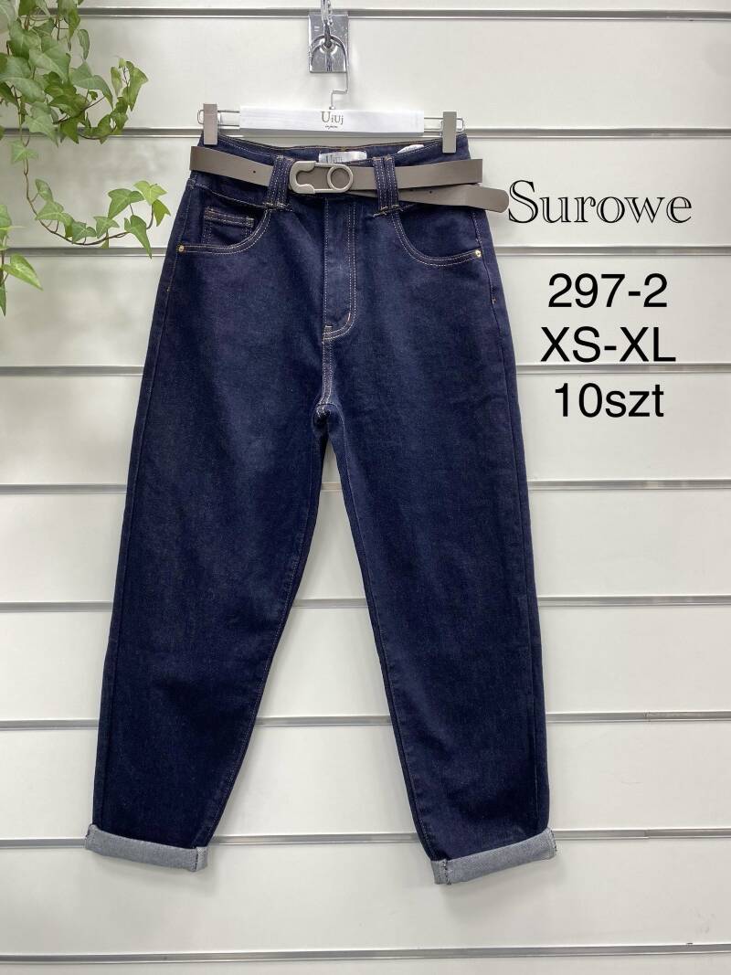 Spodnie damskie jeans Roz XS-XL, 1 kolor Paczka 10 szt